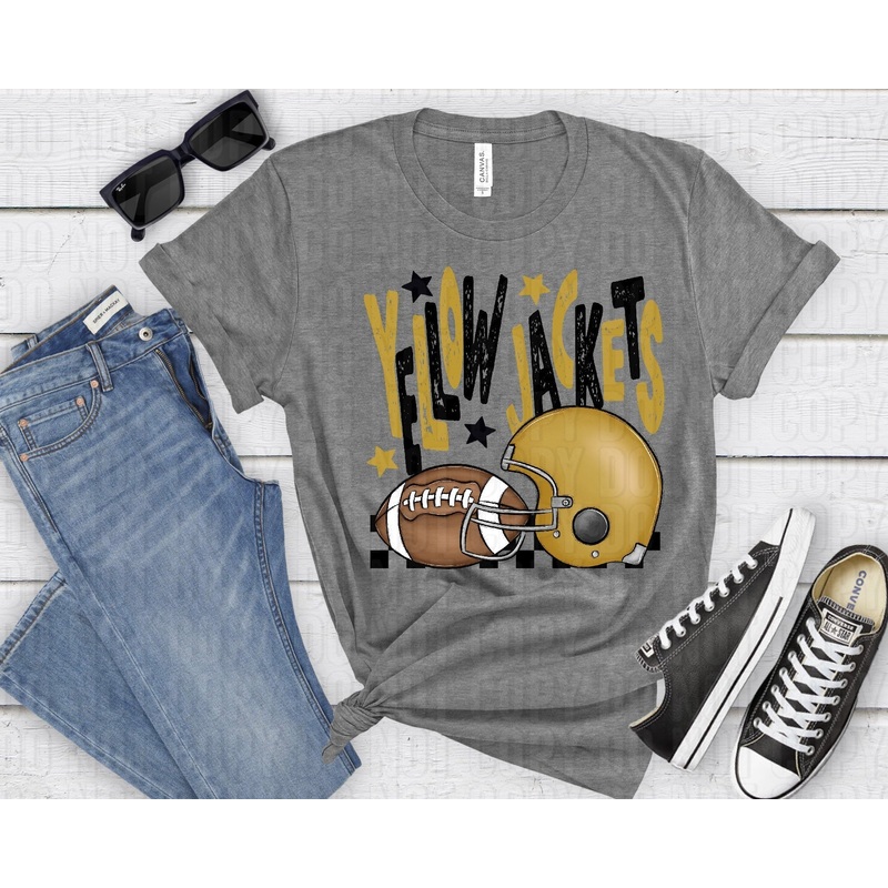YELLOW JACKETS GOLD BLACK CHECKERED FB