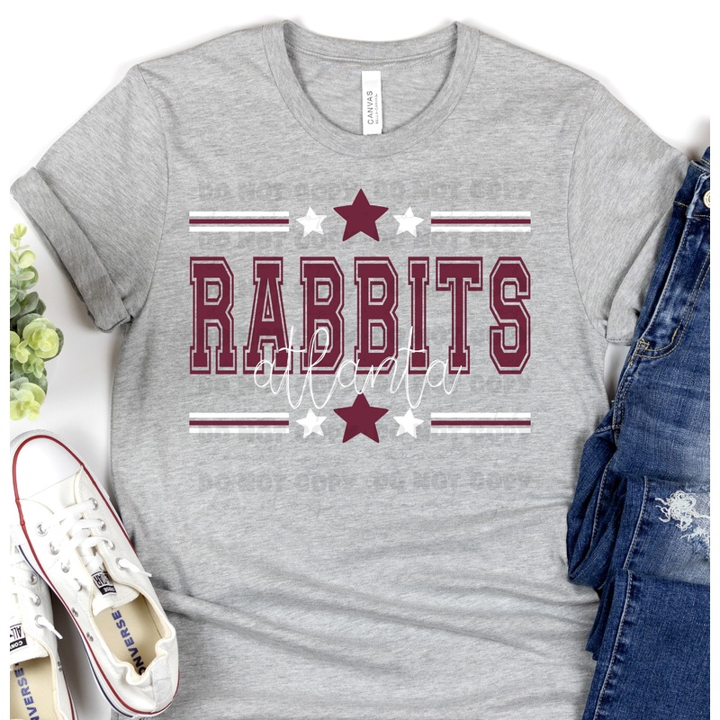 ATLANTA RABBITS MAROON WHITE ALL STARS