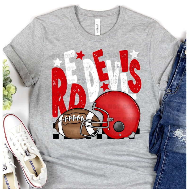 RED DEVILS RED WHITE CHECKERED FB