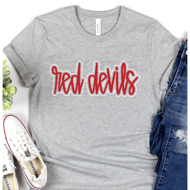 RED DEVILS RED WHITE|Pocket 3.5″-4″|Infant|Toddler|Youth 8.5|Adult 11″|Adult 12″