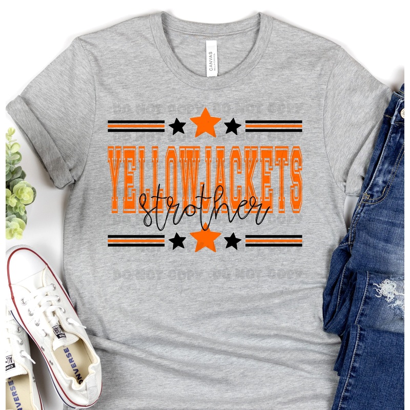 STROTHER YELLOWJACKETS ORANGE BLACK ALL STARS