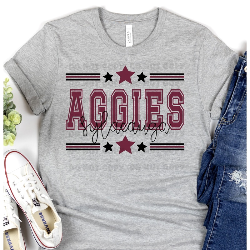 SYLACAUGA AGGIES MAROON BLACK ALL STARS