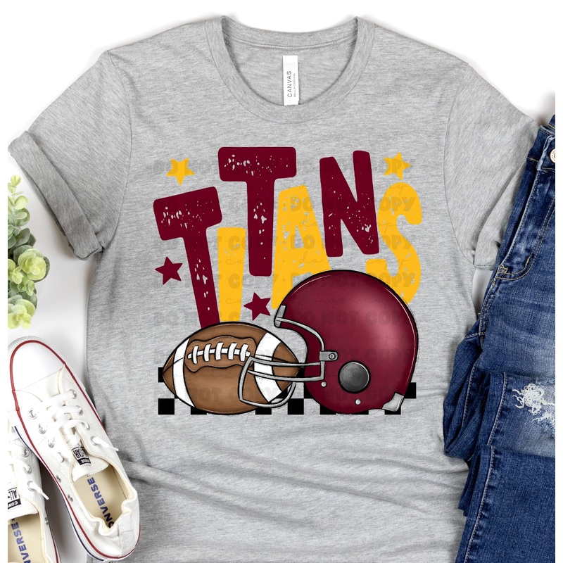 TITANS MAROON ATH GOLD CHECKERED FB