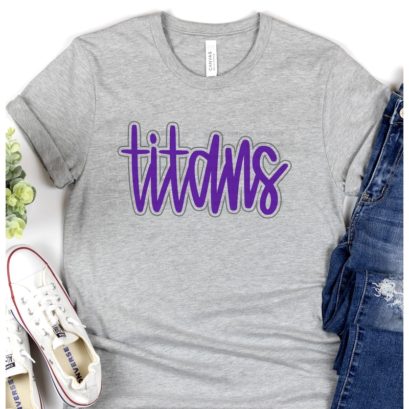 TITANS PURPLE GRAY|Pocket 3.5″-4″|Infant|Toddler|Youth 8.5|Adult 11″|Adult 12″