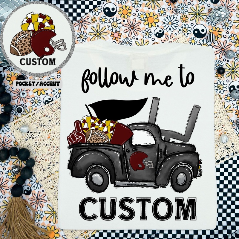 HOCO TRUCK MAROON AND GOLD FRONT + BACK