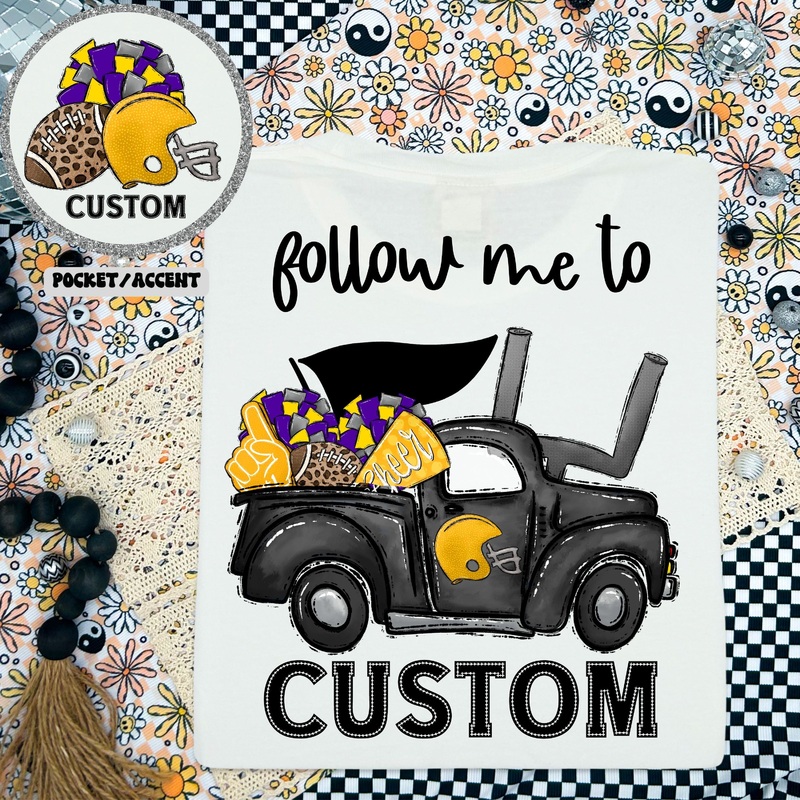 HOCO TRUCK PURPLE AND YELLOW GOLD FRONT + BACK
