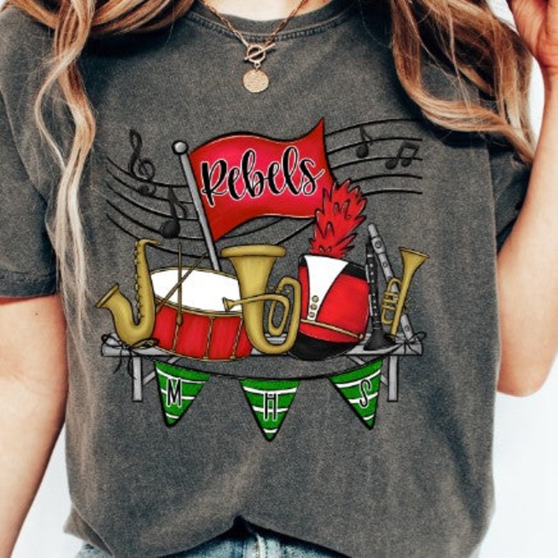 REBELS MARCHING BAND|Pocket 3.5″-4″|Infant|Toddler|Youth 8.5|Adult 11″|Adult 12″