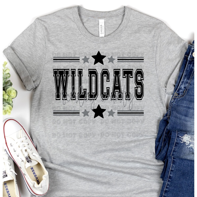 SCHLEY COUNTY WILDCATS BLACK GRAY ALL STARS