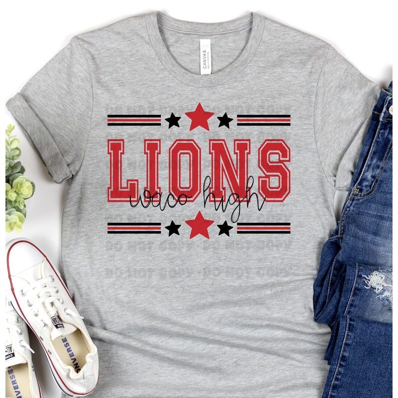 WACO HIGH LIONS RED BLACK ALL STARS