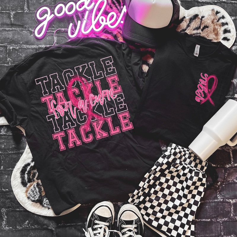 AGGIES TACKLE FOR A CURE RIBBON-FRONT & BACK