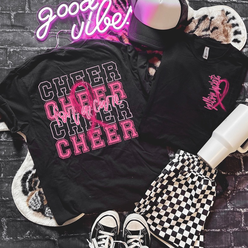YELLOW JACKETS CHEER FOR A CURE RIBBON-FRONT & BACK