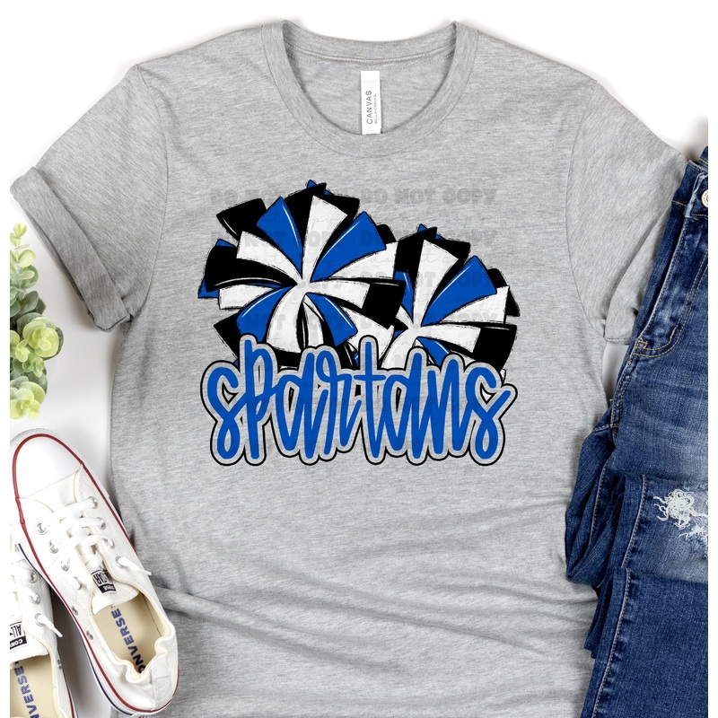 SPARTANS ROYAL POMS|Pocket 3.5″-4″|Infant|Toddler|Youth 8.5|Adult 11″|Adult 12″