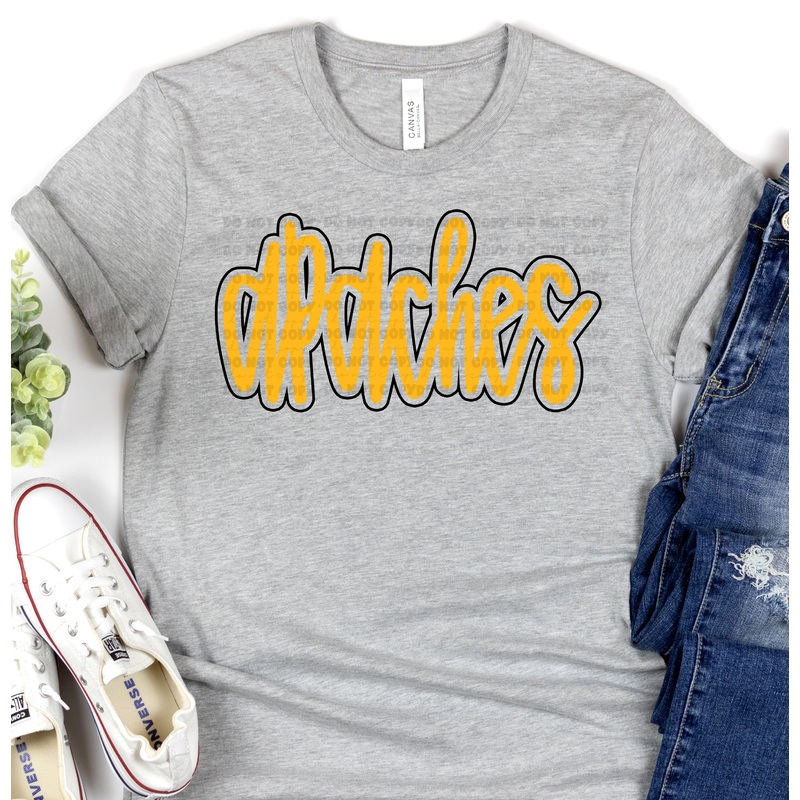 APACHES ATH GOLD BLACK|Pocket 3.5″-4″|Infant|Toddler|Youth 8.5|Adult 11″|Adult 12″
