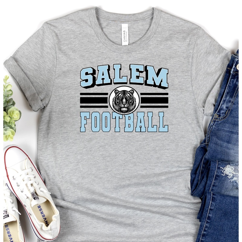 SALEM TIGERS SPORT STRIPE BLACK CAROLINA BLUE FOOTBALL