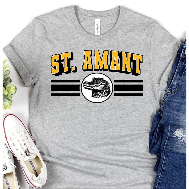 ST AMANT GATORS SPORT STRIPE BLACK ATH GOLD NO SPORT