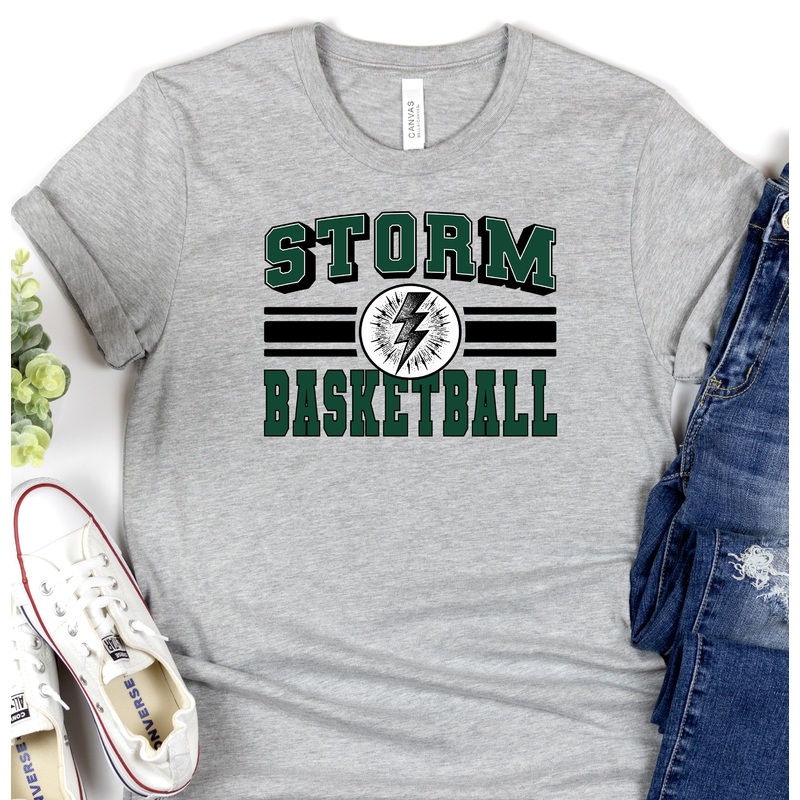 STORM BOLT SPORT STRIPE DK GREEN BASKETBALL