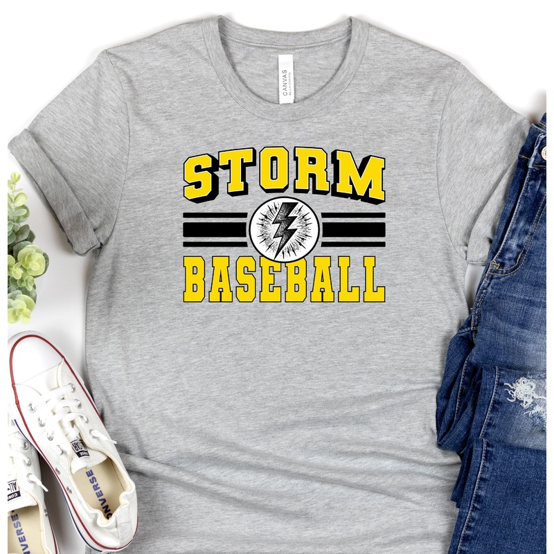STORM BOLT SPORT STRIPE YELLOW BASEBALL