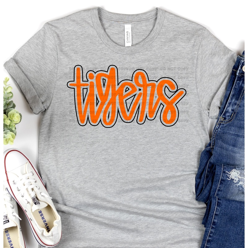 TIGERS ORANGE|Pocket 3.5″-4″|Infant|Toddler|Youth 8.5|Adult 11″|Adult 12″