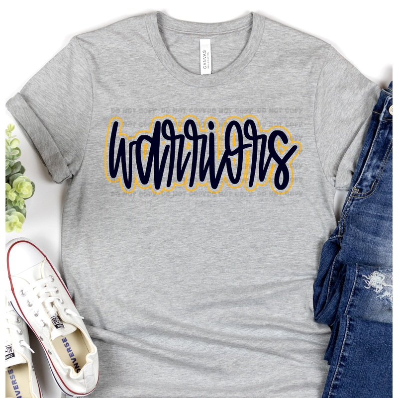 WARRIORS NAVY ATH GOLD|Pocket 3.5″-4″|Infant|Toddler|Youth 8.5|Adult 11″|Adult 12″