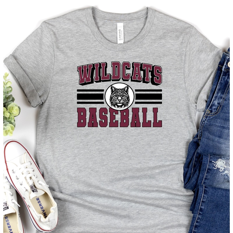 WILDCATS SPORT STRIPE BLACK MAROON BASEBALL