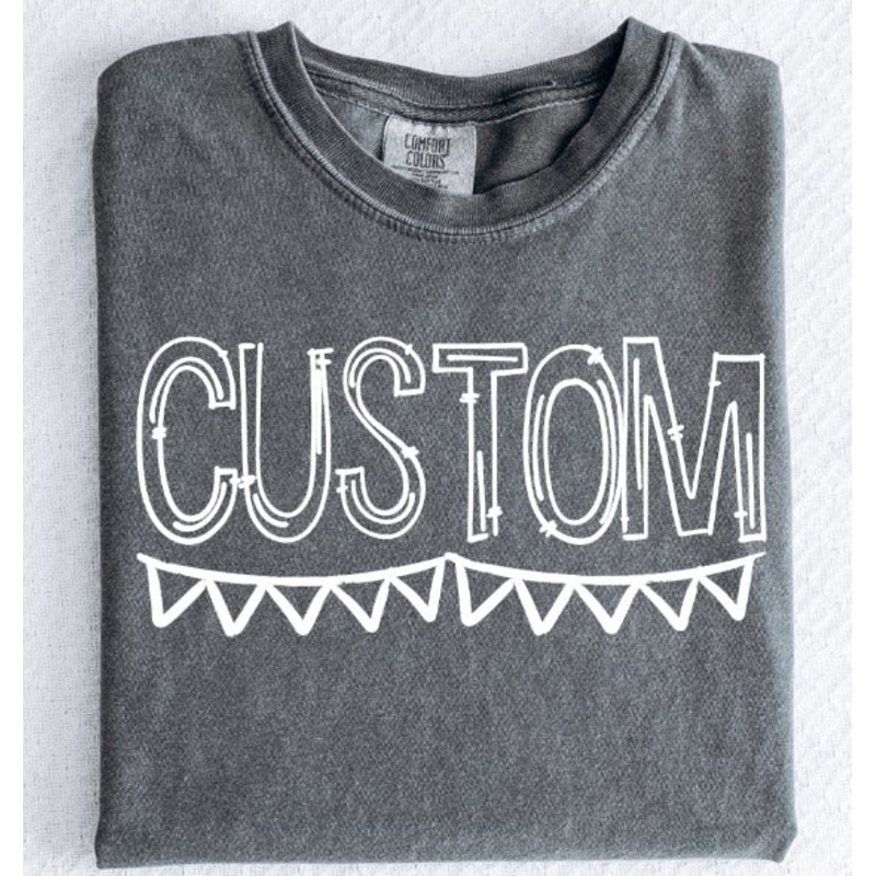 CUSTOM SKETCHY DOODLE MASCOTS|Pocket 3.5″-4″|Infant|Toddler|Youth 8.5|Adult 11″|Adult 12″