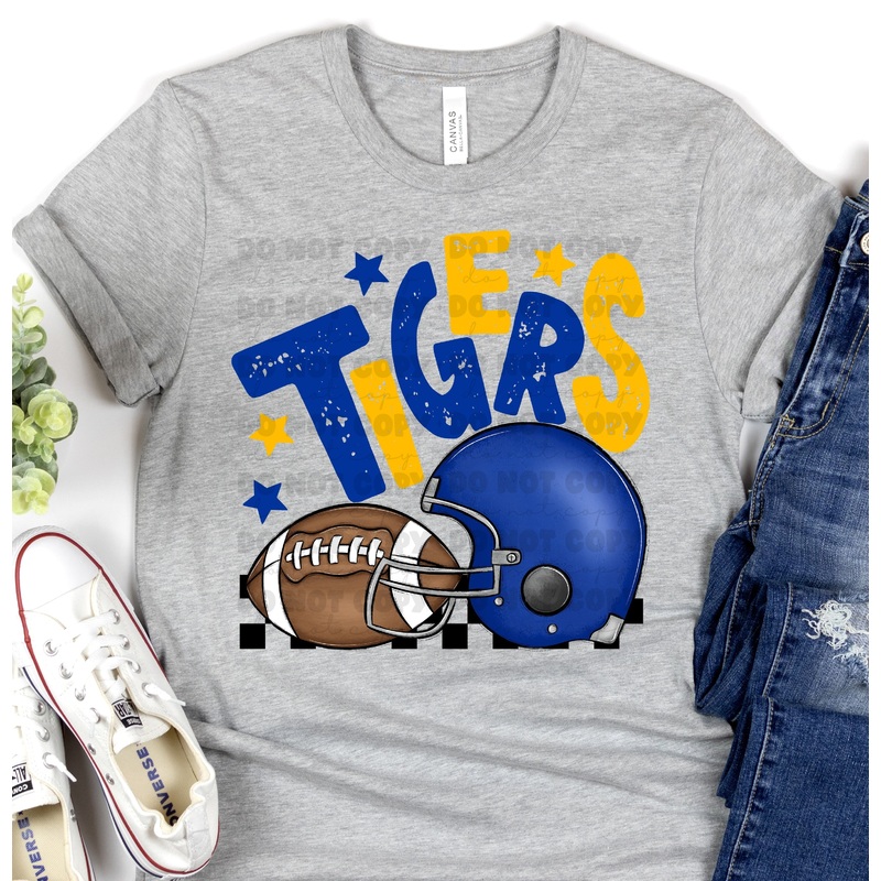 TIGERS ROYAL AND ATH GOLD CHECKERED FB