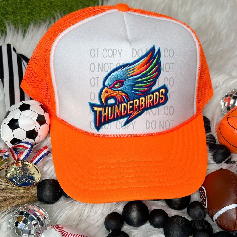 THUNDERBIRDS FAUX EMBROIDERY FAUX NEON