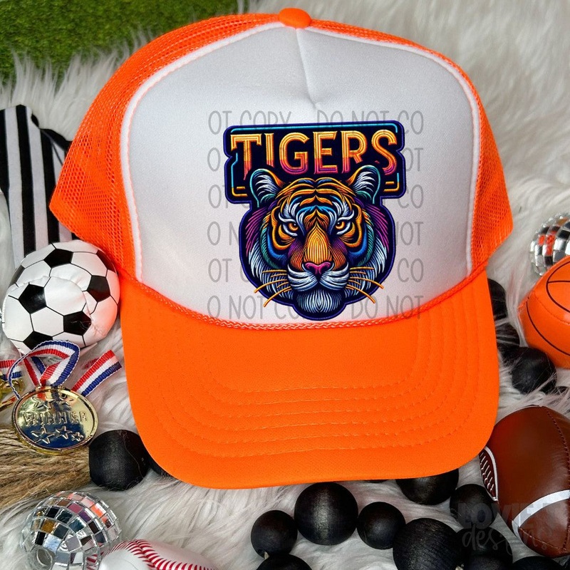 TIGERS FAUX EMBROIDERY FAUX NEON