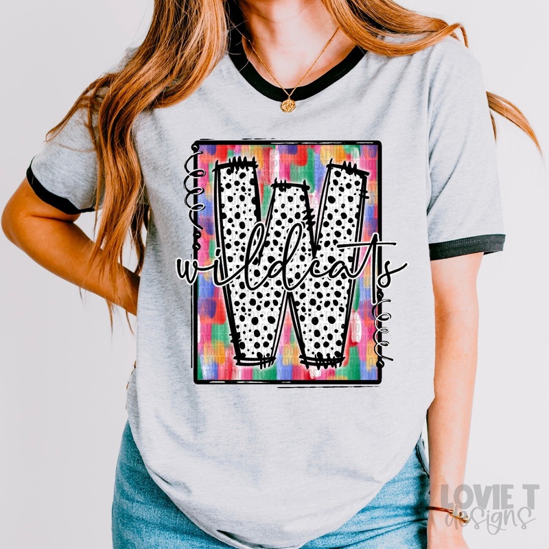 WILDCATS PAINT DOODLE DOTS|Pocket 3.5″-4″|Infant|Toddler|Youth 8.5|Adult 11″|Adult 12″