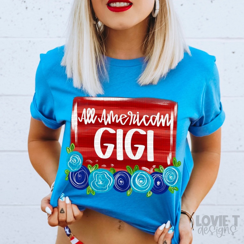ALL AMERICAN GIGI BLUE FLORALS