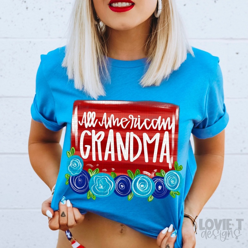 ALL AMERICAN GRANDMA BLUE FLORALS