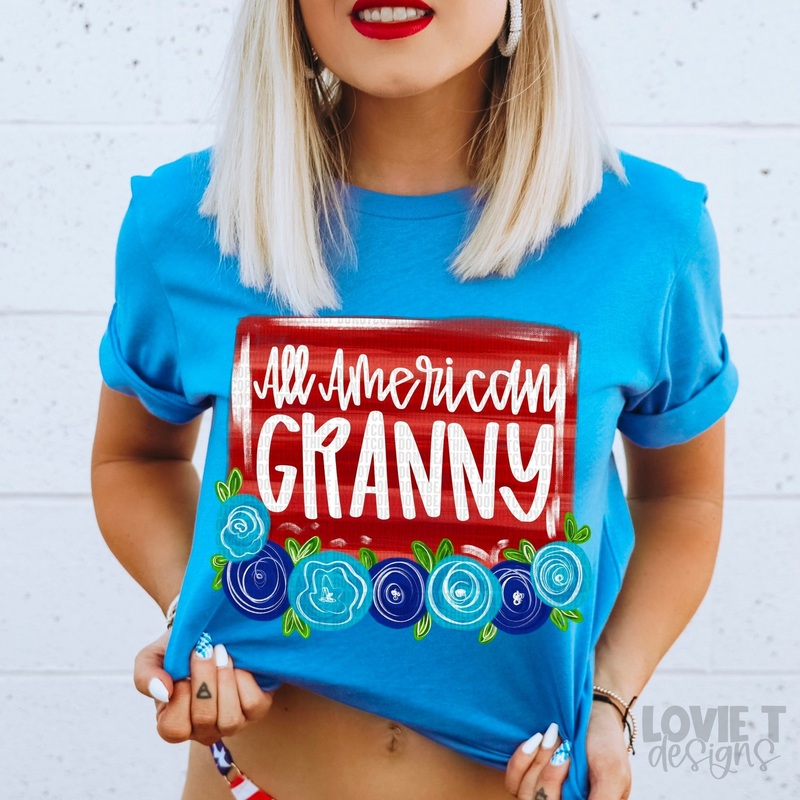 ALL AMERICAN GRANNY BLUE FLORALS