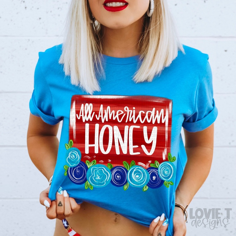 ALL AMERICAN HONEY BLUE FLORALS