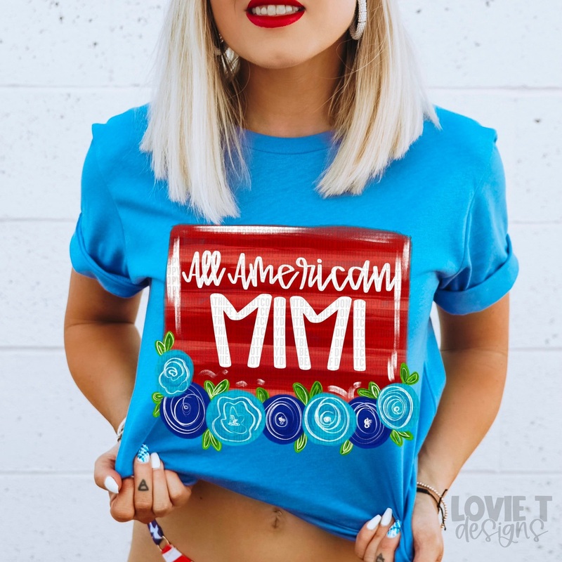 ALL AMERICAN MIMI BLUE FLORALS