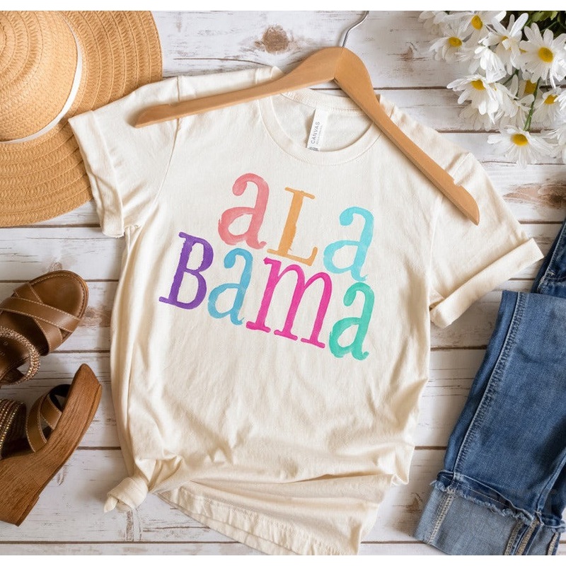 ALABAMA WATERCOLOR|Pocket 3.5″-4″|Infant|Toddler|Youth 8.5|Adult 11″|Adult 12″
