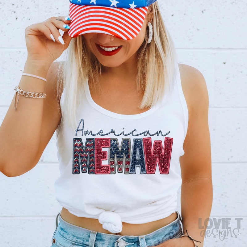 AMERICAN MEMAW|Pocket 3.5″-4″|Infant|Toddler|Youth 8.5|Adult 11″|Adult 12″