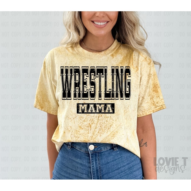 WRESTLING MAMA DISTRESSED|Pocket 3.5″-4″|Infant|Toddler|Youth 8.5|Adult 11″|Adult 12″