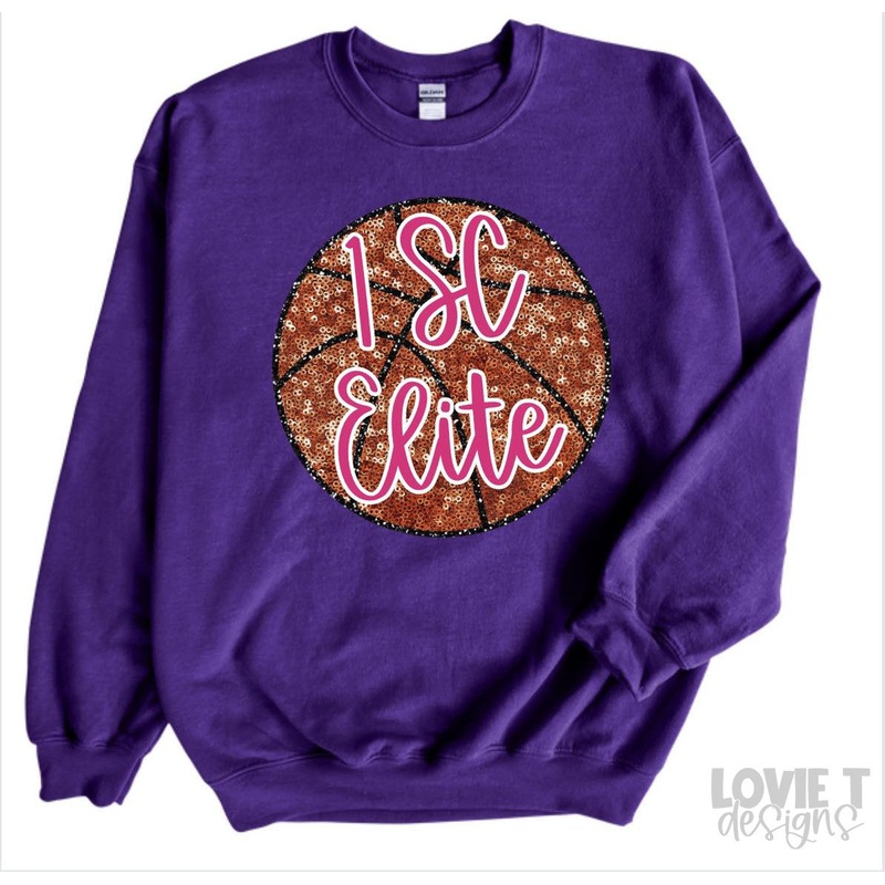 1 SC ELITE FAUX SEQUIN BASKETBALL