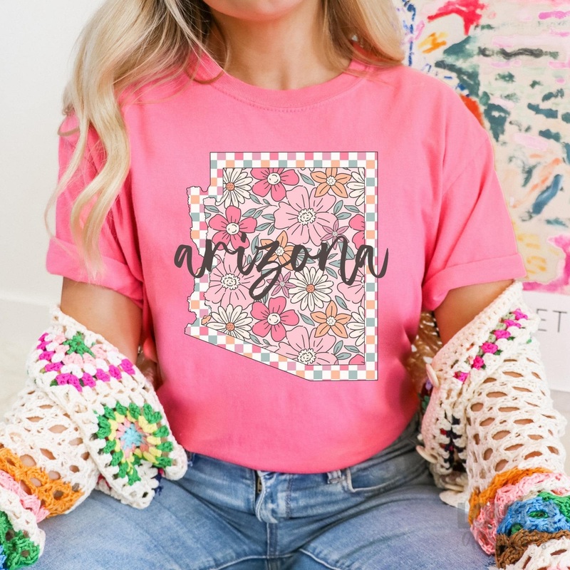 ARIZONA CHECKERED FLORAL IN SUMMERY COLORS