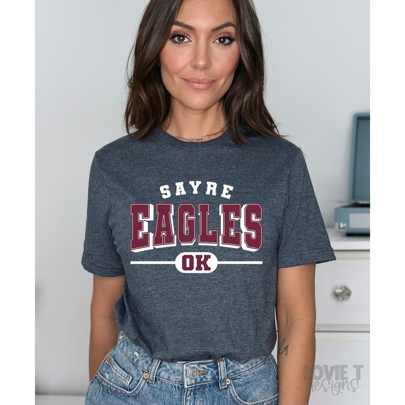 SAYRE EAGLES OK|Pocket 3.5″-4″|Infant|Toddler|Youth 8.5|Adult 11″|Adult 12″