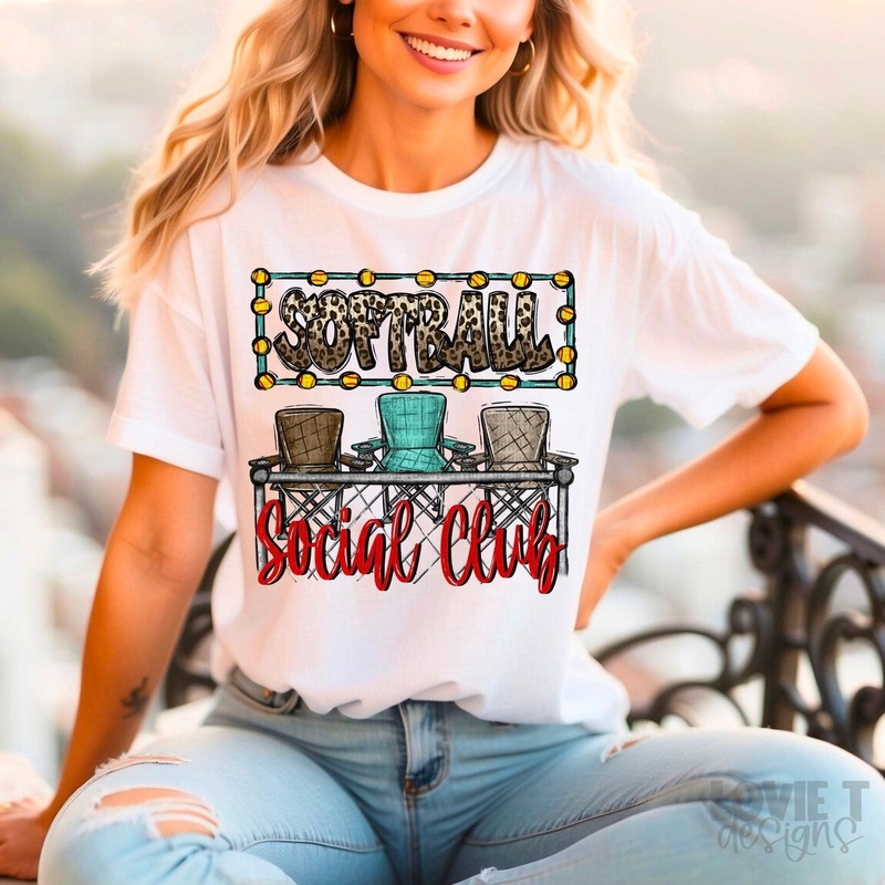 SOFTBALL SOCIAL CLUB|Pocket 3.5″-4″|Infant|Toddler|Youth 8.5|Adult 11″|Adult 12″