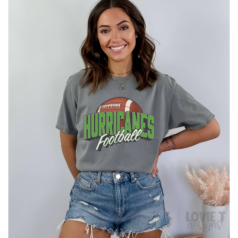 VINTAGE HURRICANES APPLE GREEN FOOTBALL