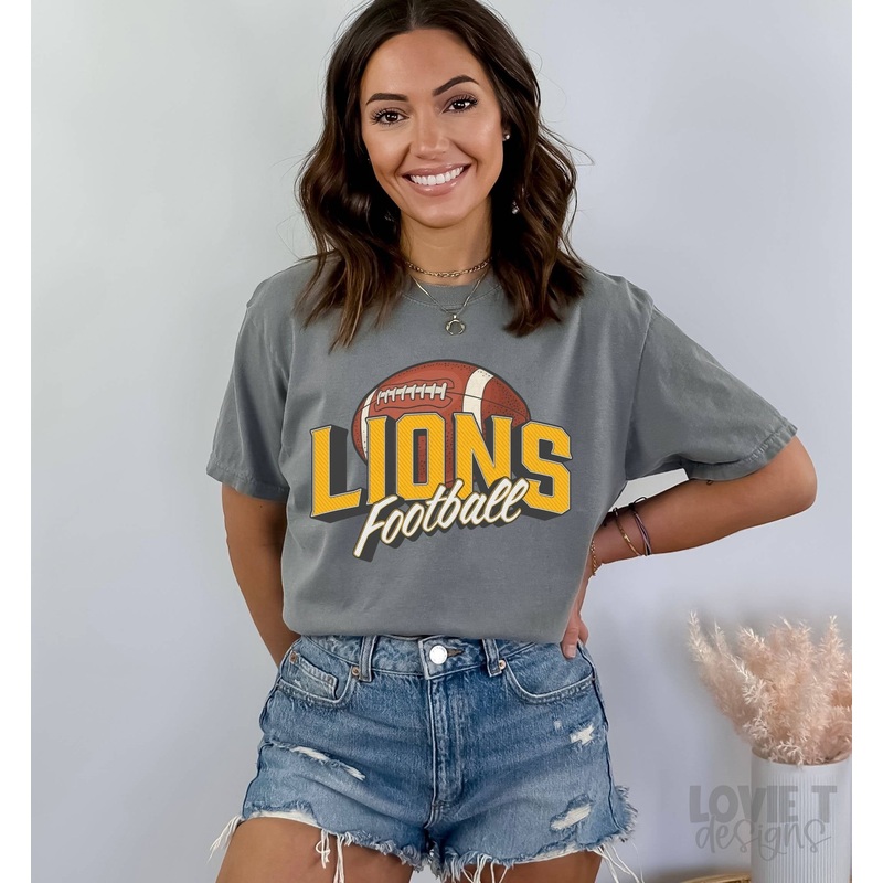 VINTAGE LIONS ATH GOLD FOOTBALL