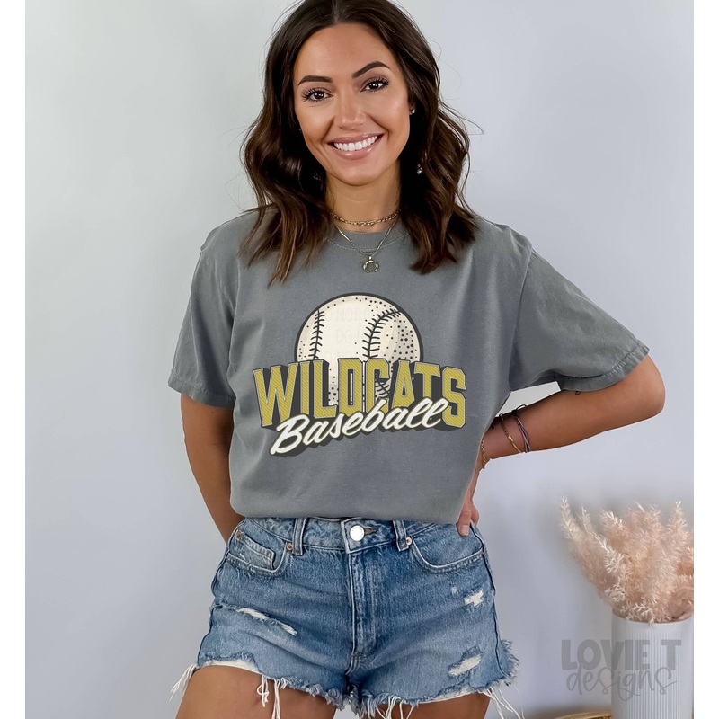 VINTAGE WILDCATS BASEBALL OLD GOLD