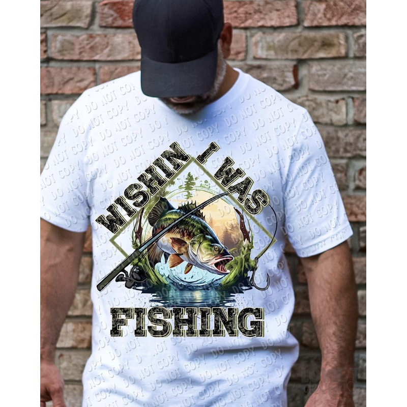 WISHIN I WAS FISHING|Pocket 3.5″-4″|Infant|Toddler|Youth 8.5|Adult 11″|Adult 12″