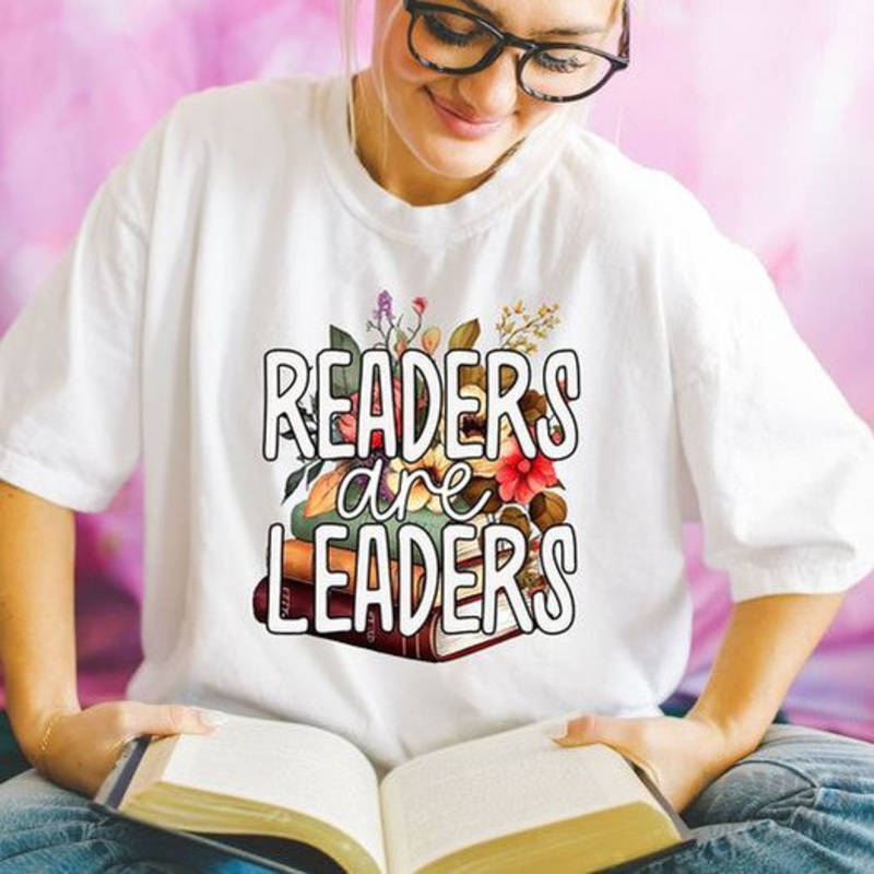 READERS ARE LEADERS|Pocket 3.5″-4″|Infant|Toddler|Youth 8.5|Adult 11″|Adult 12″
