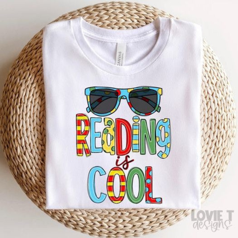 READING IS COOL – BOY|Pocket 3.5″-4″|Infant|Toddler|Youth 8.5|Adult 11″|Adult 12″