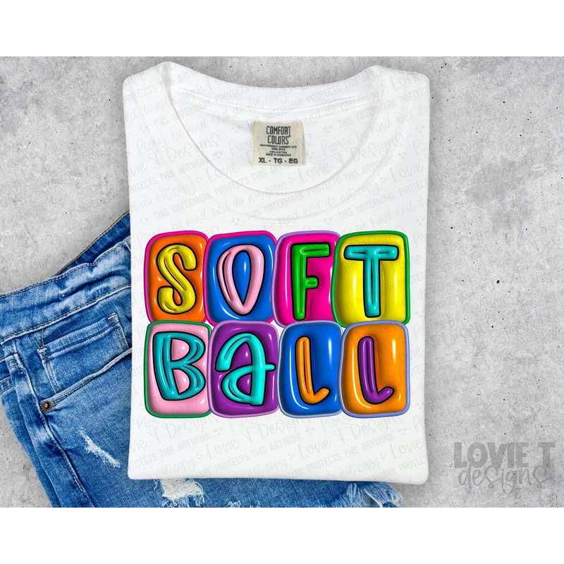 SOFTBALL BRIGHT FAUX INFLATABLE