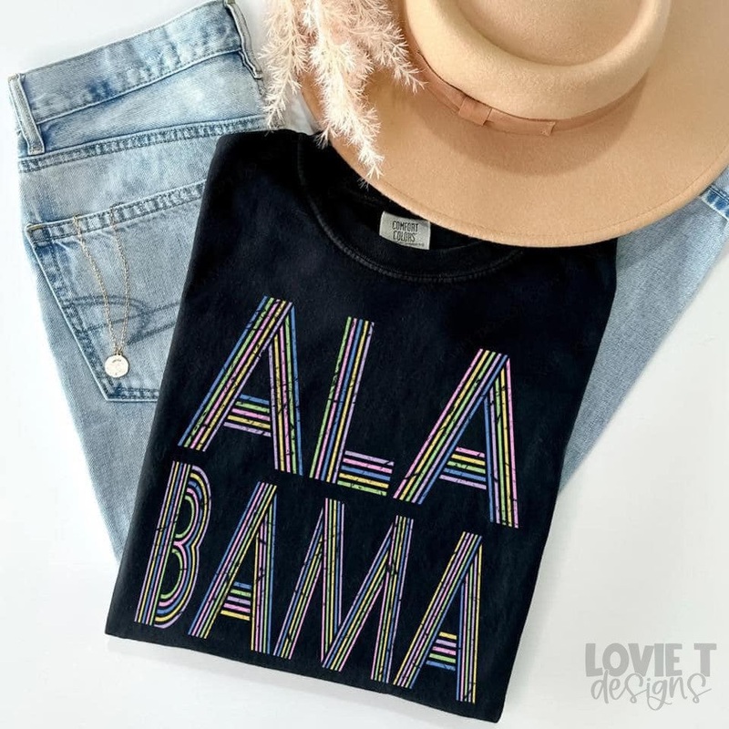 ALABAMA RETRO LINES|Pocket 3.5″-4″|Infant|Toddler|Youth 8.5|Adult 11″|Adult 12″