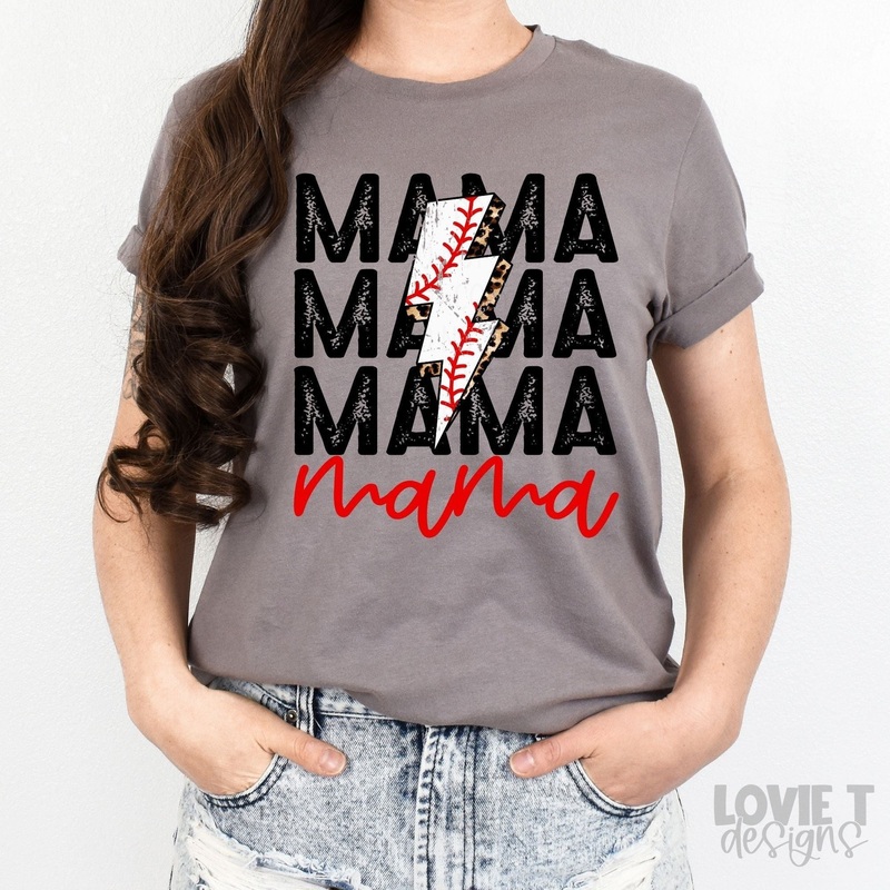 STACKED BASEBALL MAMA BOLT|Pocket 3.5″-4″|Infant|Toddler|Youth 8.5|Adult 11″|Adult 12″